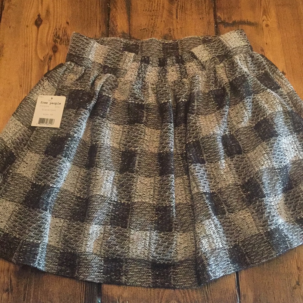 free people black flowy skirt